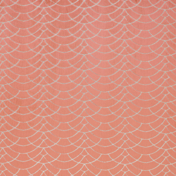 Bolton 8 Salmon by Marcus William Designer Fabric KAI/MARCUS WILLIAM ARAVALLI 61%SVI 39%POL INDIA FLAME RETARDANT-U.F.A.C. CLASS 1 Horizontal: 6.625 and Vertical: 2.500 55 in - Swanky Fabrics -