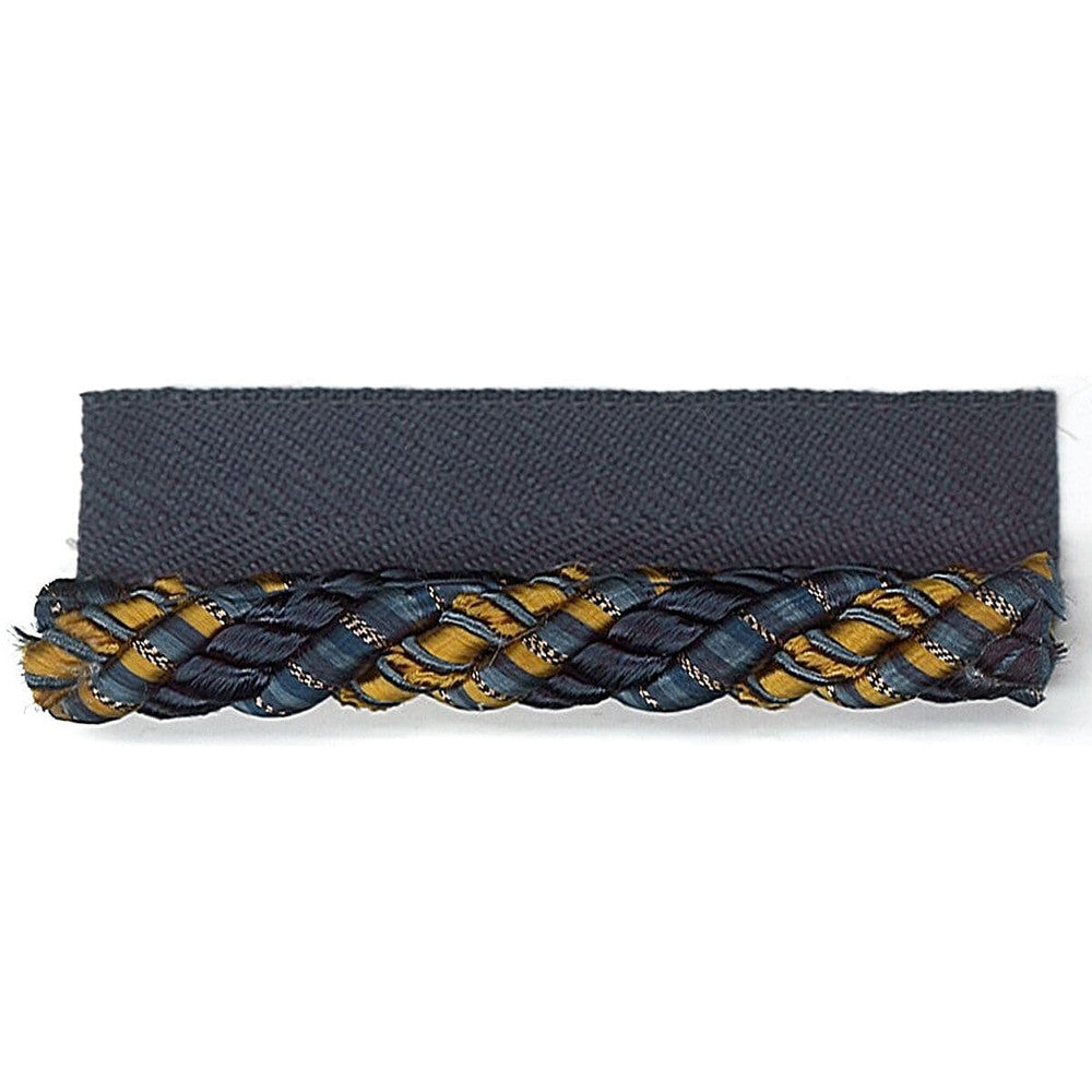 Boulevard 2 Navy by Stout Designer Trim Just Cords 55% Cotton 33% Spun Viscose 9% Polyester 3% Metallic CHINA Horizontal: 0 and Vertical: 0 0.38 in - Swanky Fabrics -