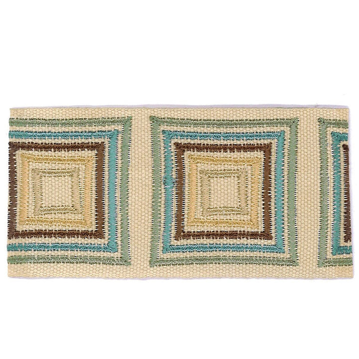 Boxcar 5 Aqua by Stout Designer Trim ACCENTS TAPES & BORDERS 100%SVI CHINA Horizontal: 2 and Vertical: 0 2 in - Swanky Fabrics -