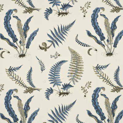 Ferns Indigo/White by G P & J Baker Fabric G P & J Baker Fabric Ferns Indigo/WhiteFabric ORIGINALS (UK) COTTON - 100% United Kingdom </p><p>Repeat: H: 26.398, V: 24.822 53.978 - Fabric Carolina -