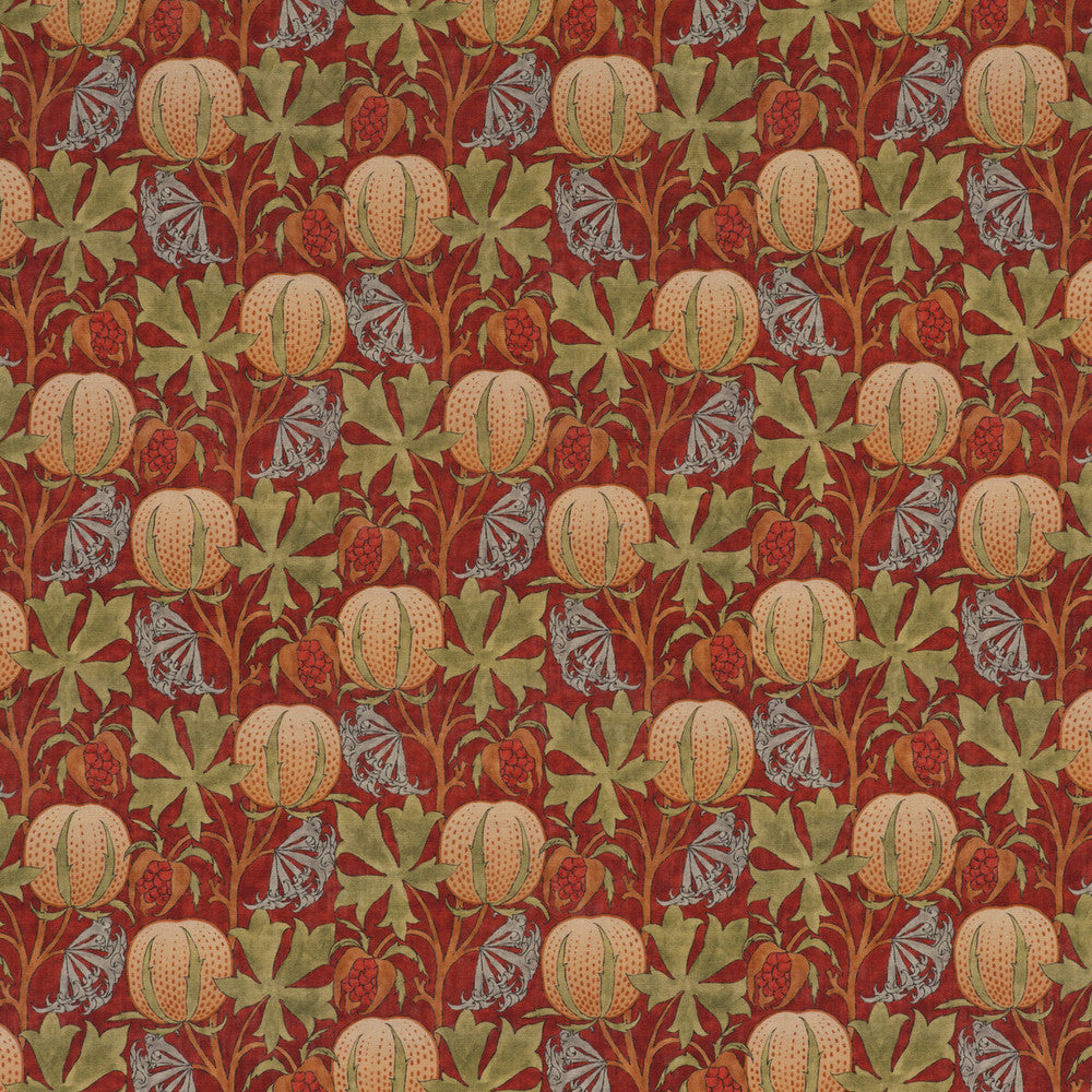 Pumpkins Red/Green by G P & J Baker Fabric G P & J Baker Fabric Pumpkins Red/GreenFabric ORIGINALS V VISCOSE - 85%;LINEN - 15% United Kingdom </p><p>Repeat: H: 14.184, V: 13.396 53.978 - Fabric Carolina -