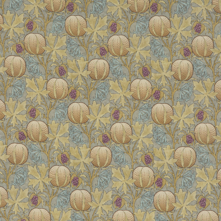 Pumpkins Teal by G P & J Baker Designer Fabric ORIGINALS V VISCOSE - 85%;LINEN - 15% United Kingdom HEAVY Horizontal: 14.184 and Vertical: 13.396 53.978 - Swanky Fabrics -