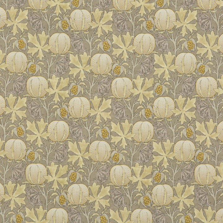 Pumpkins Grey/Ochre by G P & J Baker Designer Fabric ORIGINALS V VISCOSE - 85%;LINEN - 15% United Kingdom HEAVY Horizontal: 14.184 and Vertical: 13.396 53.978 - Swanky Fabrics -