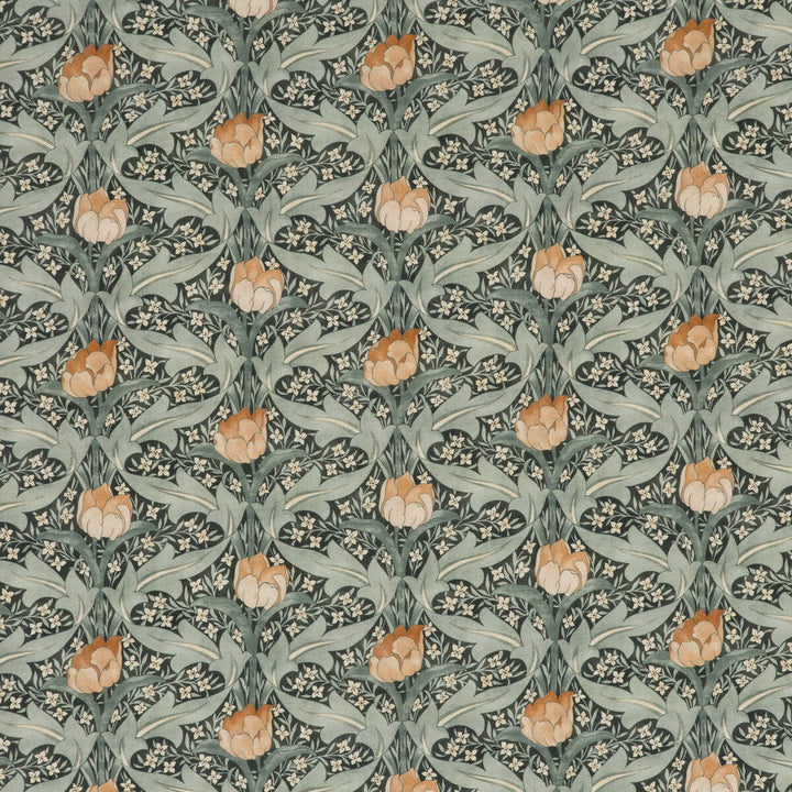 Tulip & Jasmine Teal by G P & J Baker Designer Fabric ORIGINALS V VISCOSE - 85%;LINEN - 15% United Kingdom HEAVY Horizontal: 13.396 and Vertical: 13.396 53.978 - Swanky Fabrics -