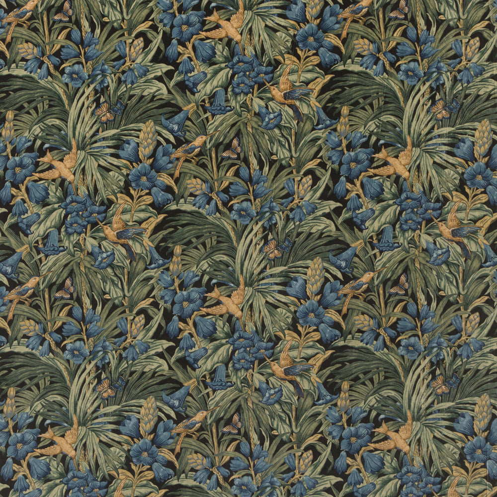 Trumpet Flowers Velvet Dark Indigo/Teal by G P & J Baker Fabric G P & J Baker Fabric Trumpet Flowers Velvet Dark Indigo/TealFabric ORIGINALS V COTTON - 100% United Kingdom </p><p>Repeat: H: 42.946, V: 27.186 52.008 - Fabric Carolina -