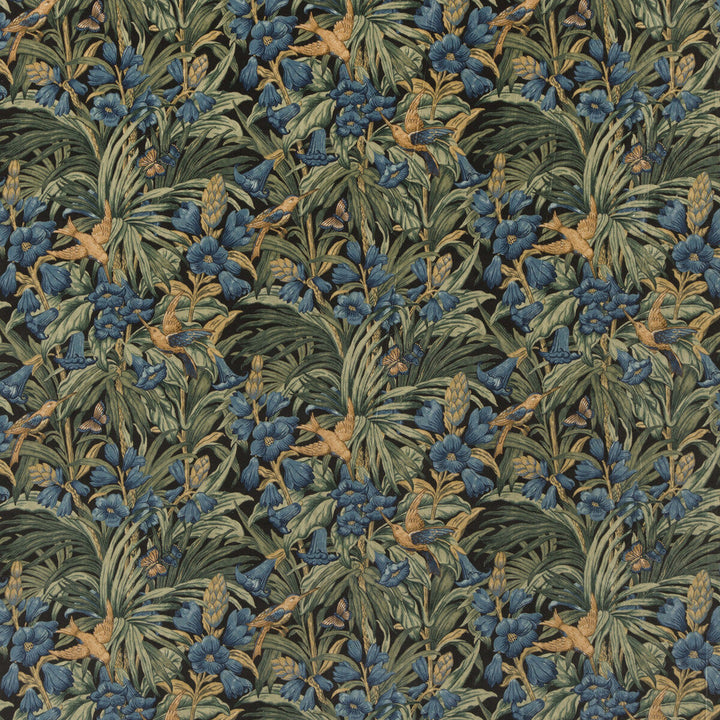 Trumpet Flowers Velvet Dark Indigo/Teal by G P & J Baker Fabric G P & J Baker Fabric Trumpet Flowers Velvet Dark Indigo/TealFabric ORIGINALS V COTTON - 100% United Kingdom </p><p>Repeat: H: 42.946, V: 27.186 52.008 - Fabric Carolina -
