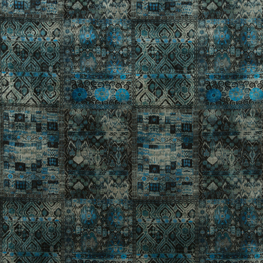 Rio Indigo by G P & J Baker Designer Fabric RIO VELVETS VISCOSE - 55%;COTTON - 45% Italy HEAVY Horizontal: 26.792 and Vertical: 36.248 53.584 - Swanky Fabrics -