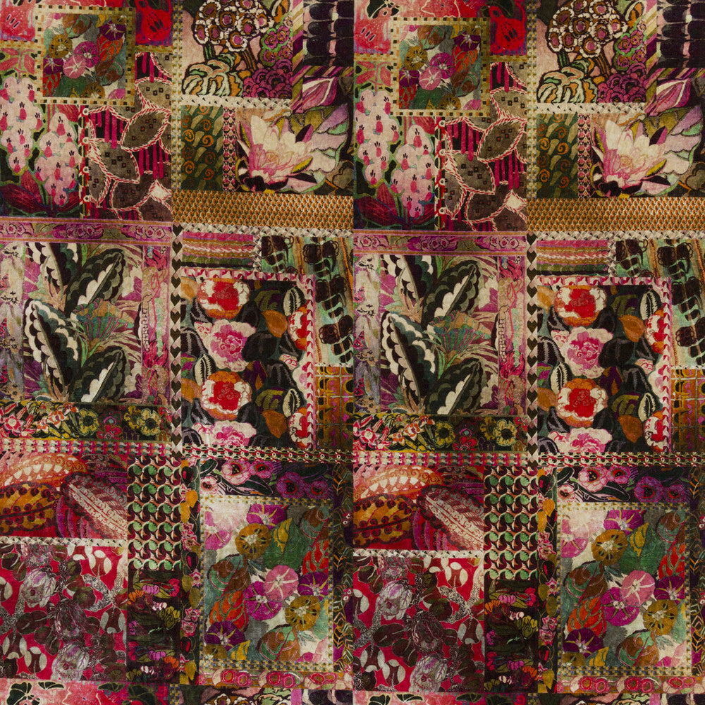 Barcelona Magenta by G P & J Baker Designer Fabric RIO VELVETS VISCOSE - 55%;COTTON - 45% Italy HEAVY Horizontal: 26.792 and Vertical: 52.008 53.584 - Swanky Fabrics -
