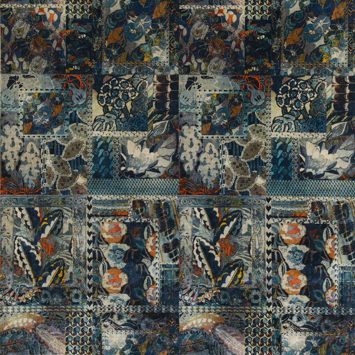 Barcelona Teal by G P & J Baker Designer Fabric RIO VELVETS VISCOSE - 55%;COTTON - 45% Italy HEAVY Horizontal: 26.792 and Vertical: 52.008 53.584 - Swanky Fabrics -