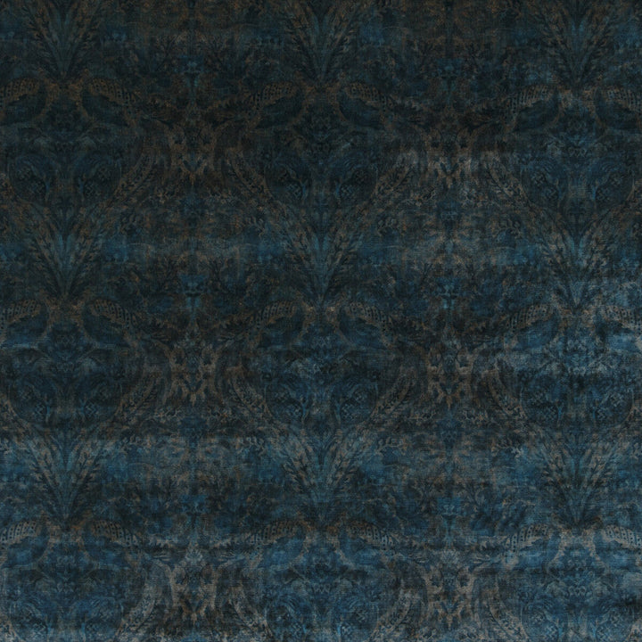 Royal Damask Velvet Sapphire by G P & J Baker Designer Fabric HISTORIC ROYAL PALACES VISCOSE - 55%;COTTON - 45% Italy HEAVY Horizontal: 17.73 and Vertical: 15.366 53.19 - Swanky Fabrics -