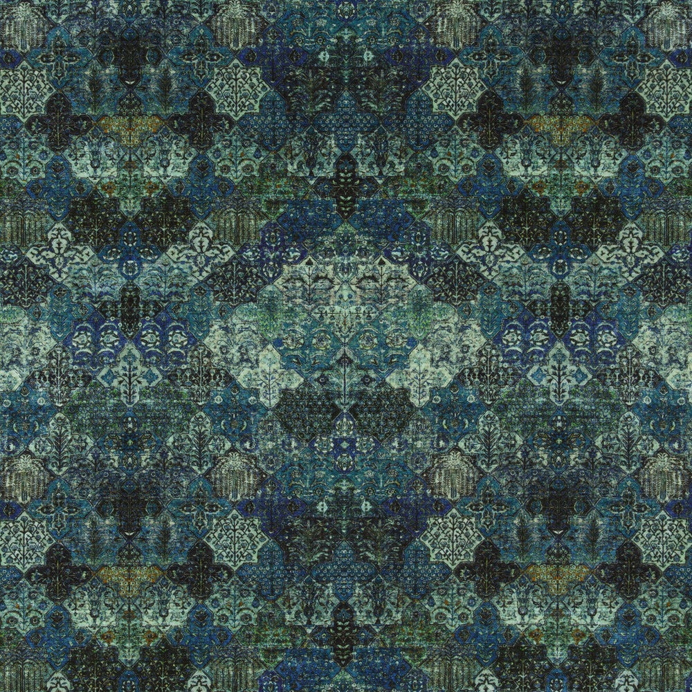 Sampul Peacock by G P & J Baker Designer Fabric EAST TO WEST VISCOSE - 55%;COTTON - 45% Italy HEAVY Horizontal: 26.989 and Vertical: 28.368 53.978 - Swanky Fabrics -