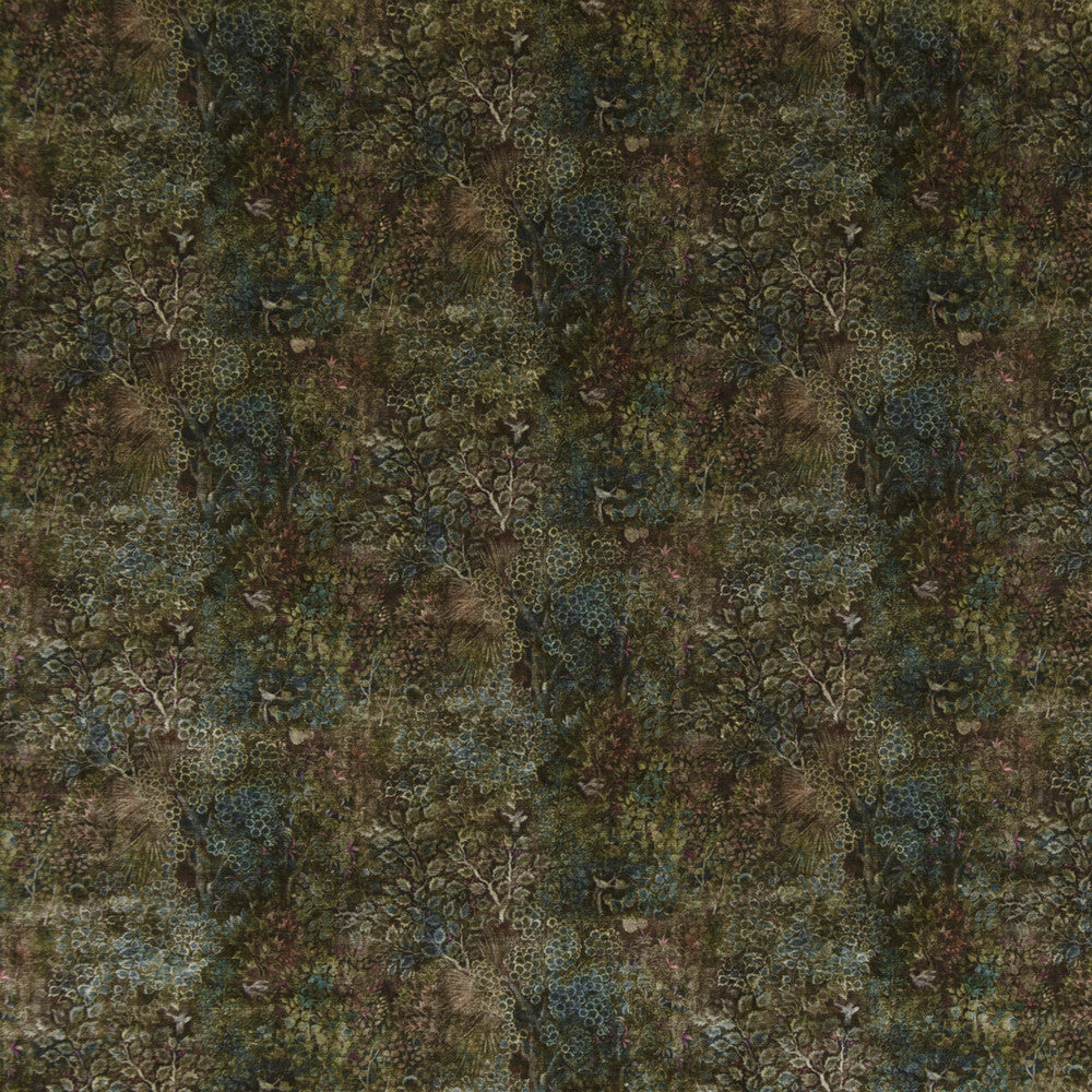 Persian Garden Velvet Teal/Spice by G P & J Baker Designer Fabric EAST TO WEST VISCOSE - 55%;COTTON - 45% Italy HEAVY Horizontal: 27.186 and Vertical: 15.76 54.372 - Swanky Fabrics -