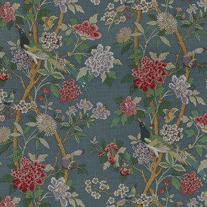 G P & J Baker Fabric Hydrangea Bird Indigo BP10723.5.0
