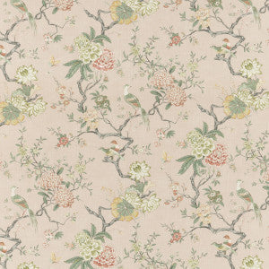 G P & J Baker Fabric Oriental Bird Signature Blush