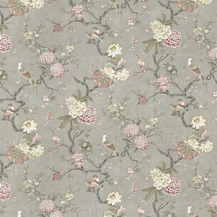 Oriental Bird Signature Mole by G P & J Baker Designer Fabric SIGNATURE PRINTS VISCOSE - 85%;LINEN - 15% United Kingdom HEAVY Horizontal: 18.124 and Vertical: 31.126 53.978 - Swanky Fabrics -