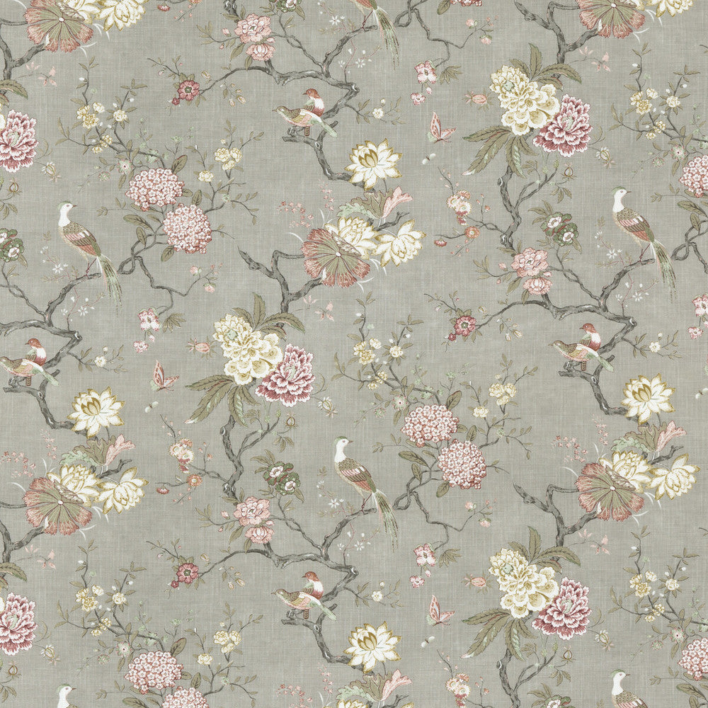 Oriental Bird Signature Mole by G P & J Baker Designer Fabric SIGNATURE PRINTS VISCOSE - 85%;LINEN - 15% United Kingdom HEAVY Horizontal: 18.124 and Vertical: 31.126 53.978 - Swanky Fabrics -