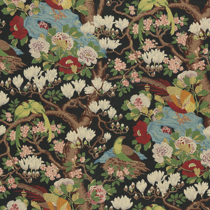 Rockbird Signature Indigo by G P & J Baker Designer Fabric SIGNATURE PRINTS LINEN - 100% Thailand MEDIUM Horizontal: 48.068 and Vertical: 40.976 48.068 - Swanky Fabrics -
