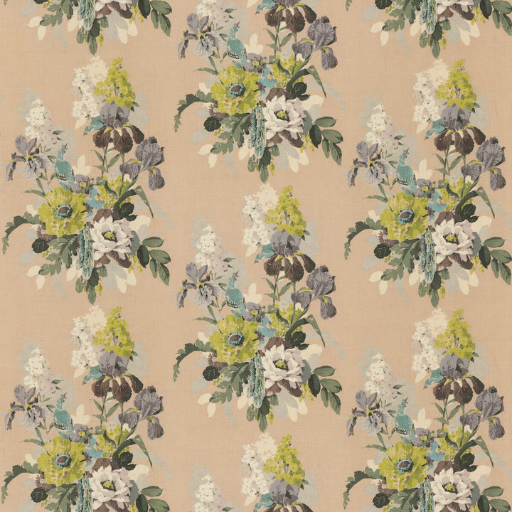 Bird & Iris Blush by G P & J Baker Designer Fabric SIGNATURE PRINTS LINEN - 100% Thailand MEDIUM Horizontal: 17.336 and Vertical: 25.61 52.796 - Swanky Fabrics -