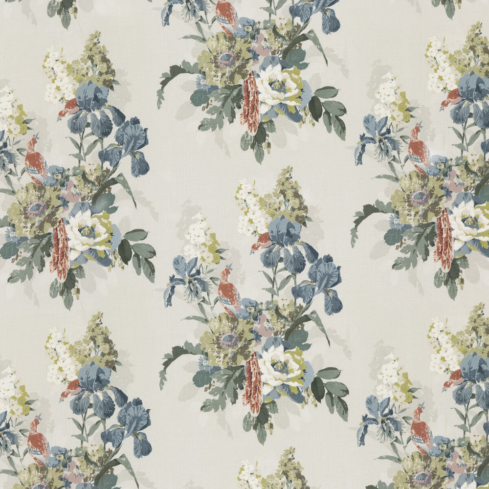 Bird & Iris Indigo by G P & J Baker Fabric G P & J Baker Fabric Bird & Iris IndigoFabric SIGNATURE PRINTS LINEN - 100% Thailand </p><p>Repeat: H: 17.336, V: 25.61 52.796 - Fabric Carolina -