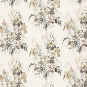 G P & J Baker Fabric Bird & Iris Ivory/Mole