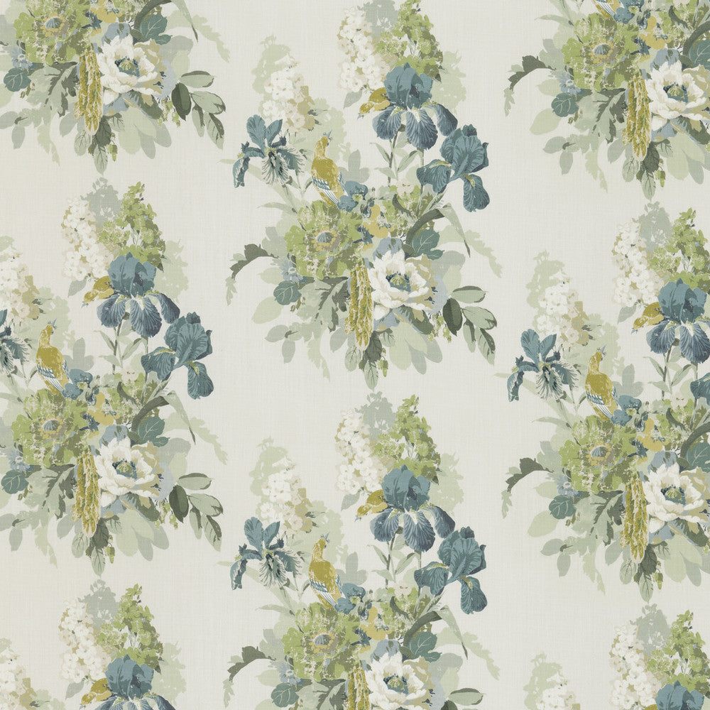 Bird & Iris Soft Teal by G P & J Baker Fabric G P & J Baker Fabric Bird & Iris Soft TealFabric SIGNATURE PRINTS LINEN - 100% Thailand </p><p>Repeat: H: 17.336, V: 25.61 52.796 - Fabric Carolina -