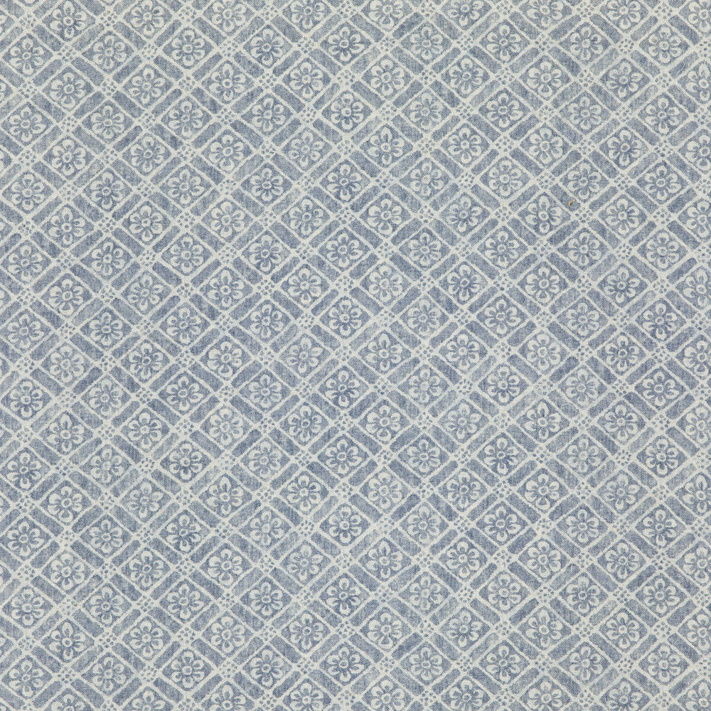 Moreton Trellis Indigo by G P & J Baker Fabric G P & J Baker Fabric Moreton Trellis IndigoFabric SIGNATURE PRINTS LINEN - 100% Thailand </p><p>Repeat: H: 7.486, V: 9.85 52.796 - Fabric Carolina -