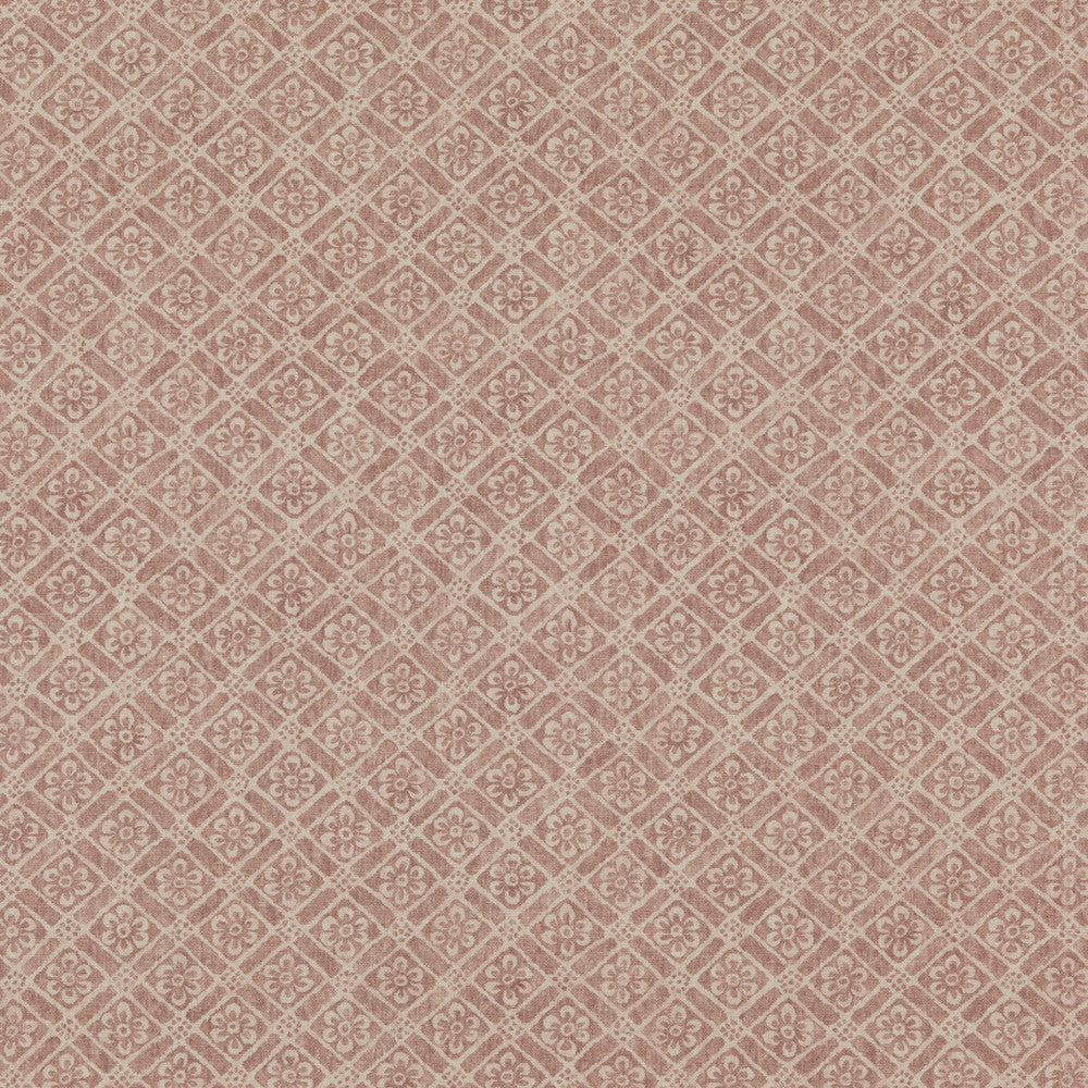 Moreton Trellis Spice by G P & J Baker Designer Fabric SIGNATURE PRINTS LINEN - 100% Thailand - Horizontal: 7.486 and Vertical: 9.85 52.796 - Swanky Fabrics -