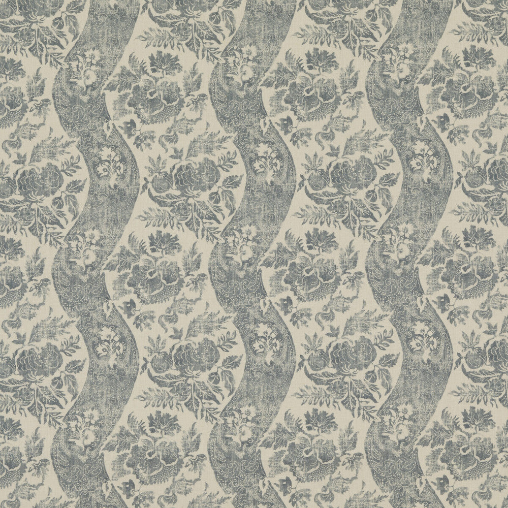 Caldbeck Soft Blue by G P & J Baker Designer Fabric SIGNATURE PRINTS LINEN - 100% Thailand MEDIUM Horizontal: 13.002 and Vertical: 14.972 52.008 - Swanky Fabrics -