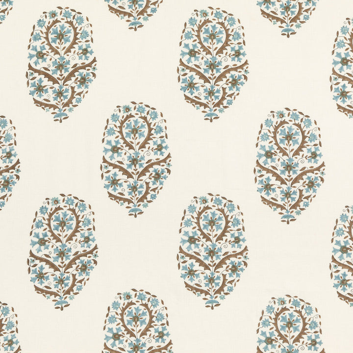 Aydon Teal by G P & J Baker Designer Fabric ARTISAN II LINEN - 90%;POLYESTER - 10% India Horizontal: 17.336 and Vertical: 21.67 52.008 - Swanky Fabrics -