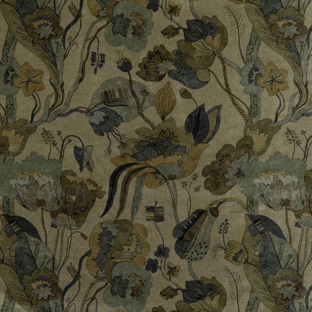 California Velvet Denim/Mole by G P & J Baker Designer Fabric SIGNATURE VELVETS VISCOSE - 60%;COTTON - 30%;POLYESTER - 10% Italy - Horizontal: 26.989 and Vertical: 28.368 53.978 - Swanky Fabrics -