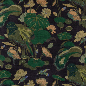 G P & J Baker Fabric Nympheus Velvet Indigo