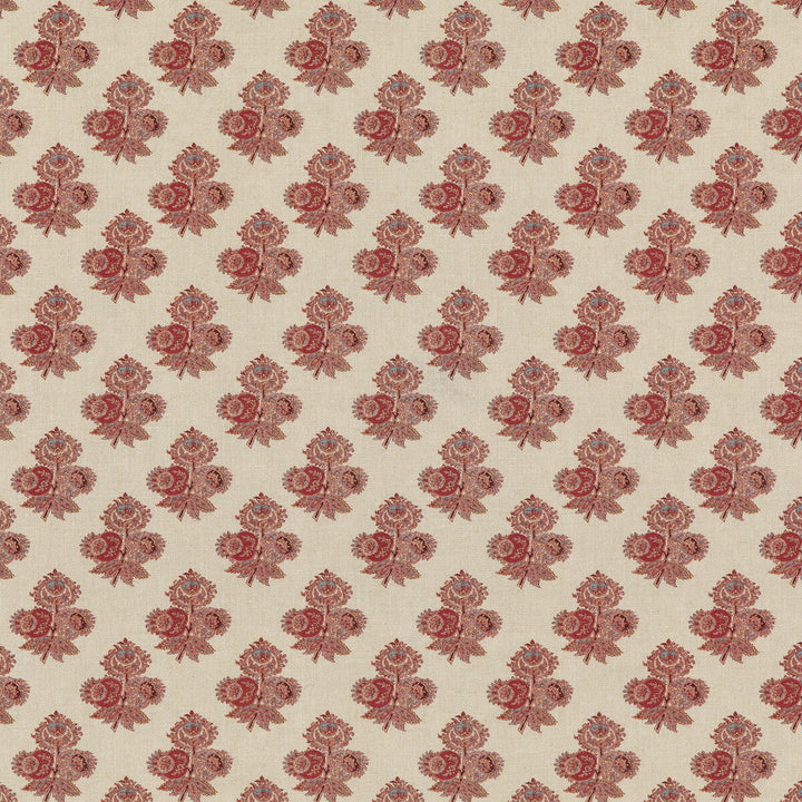 Poppy Paisley Red by G P & J Baker Designer Fabric COROMANDEL SMALL PRINTS VISCOSE - 82%;LINEN - 18% United Kingdom Horizontal: 5.4372 and Vertical: 5.91 54.372 - Swanky Fabrics -