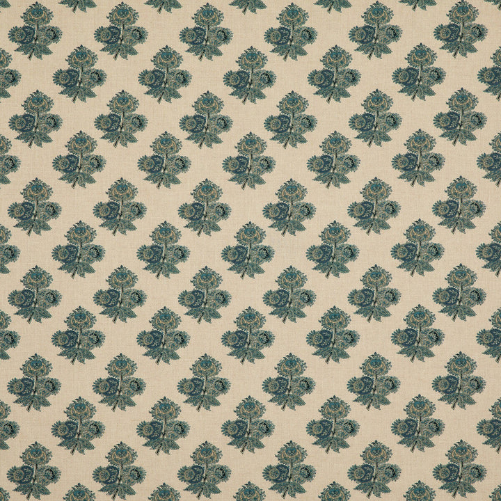 Poppy Paisley Indigo by G P & J Baker Designer Fabric COROMANDEL SMALL PRINTS VISCOSE - 82%;LINEN - 18% United Kingdom - Horizontal: 5.4372 and Vertical: 5.91 54.372 - Swanky Fabrics -