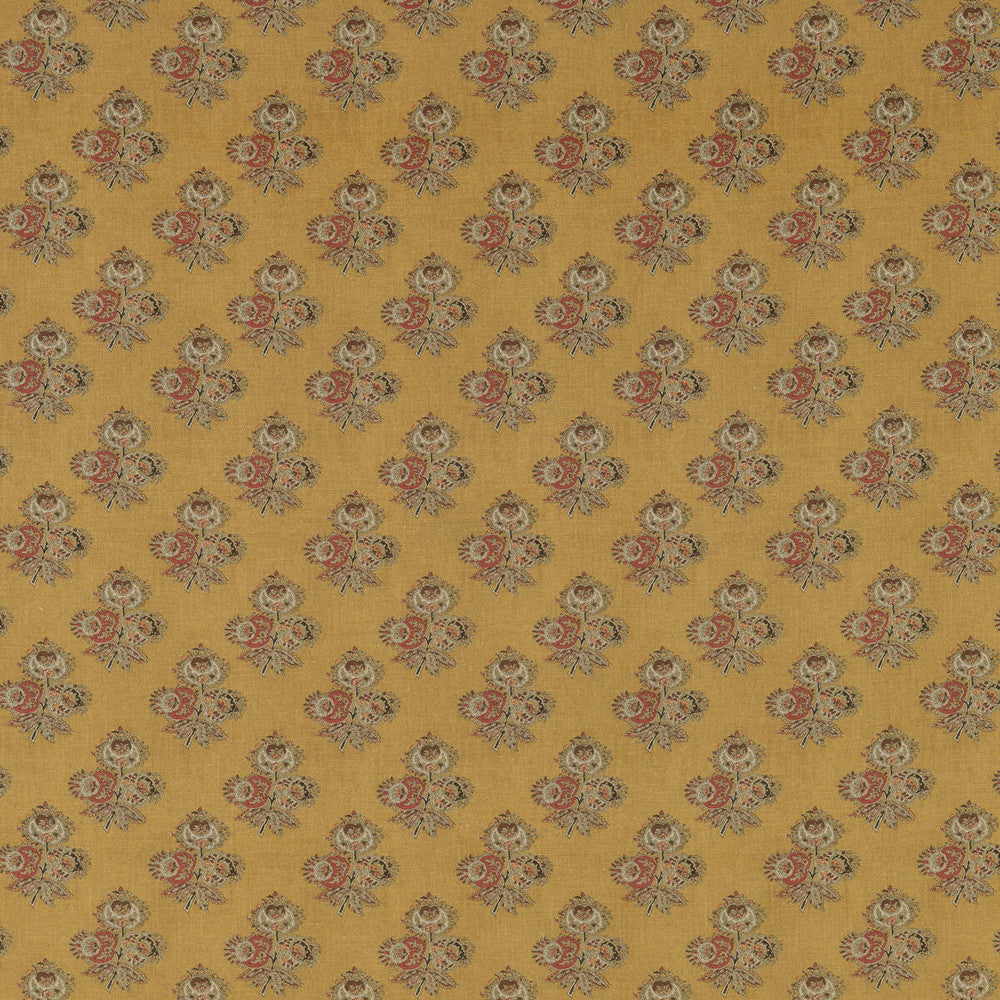 Poppy Paisley Ochre by G P & J Baker Designer Fabric COROMANDEL SMALL PRINTS VISCOSE - 82%;LINEN - 18% United Kingdom - Horizontal: 5.4372 and Vertical: 5.91 54.372 - Swanky Fabrics -