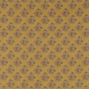 G P & J Baker Fabric Poppy Paisley Ochre