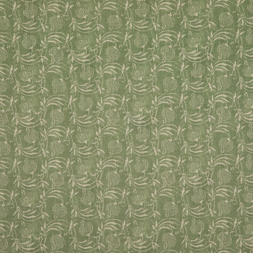 Pomegranate Green by G P & J Baker Designer Fabric COROMANDEL SMALL PRINTS VISCOSE - 67%;LINEN - 33% United Kingdom Horizontal: 7.7618 and Vertical: 17.336 54.372 - Swanky Fabrics -