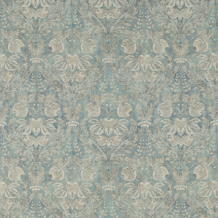 Lapura Damask Blue by G P & J Baker Designer Fabric COROMANDEL VISCOSE - 82%;LINEN - 18% United Kingdom Horizontal: 26.989 and Vertical: 23.246 53.978 - Swanky Fabrics -