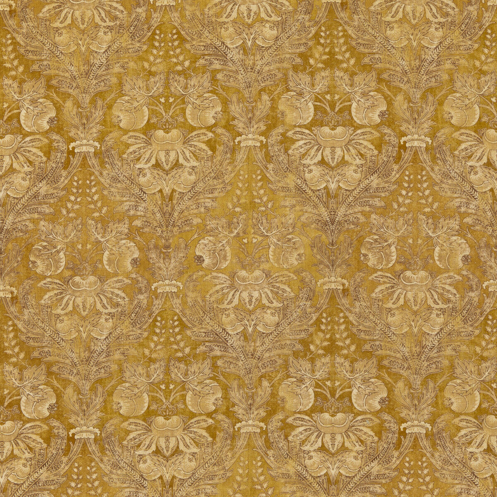 Lapura Damask Ochre by G P & J Baker Designer Fabric COROMANDEL VISCOSE - 82%;LINEN - 18% United Kingdom Horizontal: 26.989 and Vertical: 23.246 53.978 - Swanky Fabrics -