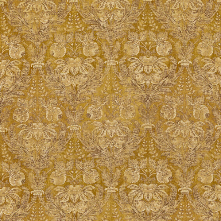 Lapura Damask Ochre by G P & J Baker Designer Fabric COROMANDEL VISCOSE - 82%;LINEN - 18% United Kingdom - Horizontal: 26.989 and Vertical: 23.246 53.978 - Swanky Fabrics -