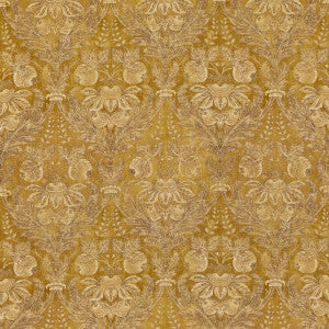 G P & J Baker Fabric Lapura Damask Ochre