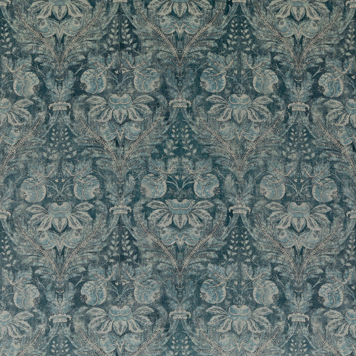 Lapura Velvet Blue by G P & J Baker Designer Fabric COROMANDEL COTTON - 56%;LINEN - 44% United Kingdom Horizontal: 13.002 and Vertical: 23.246 52.008 - Swanky Fabrics -
