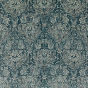 G P & J Baker Fabric Lapura Velvet Blue