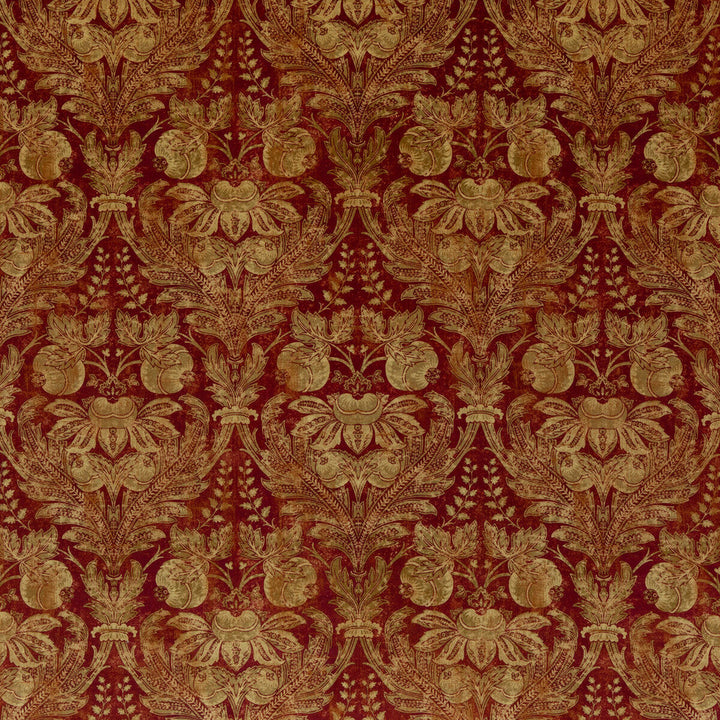Lapura Velvet Indian Red by G P & J Baker Designer Fabric COROMANDEL COTTON - 56%;LINEN - 44% United Kingdom Horizontal: 13.002 and Vertical: 23.246 52.008 - Swanky Fabrics -