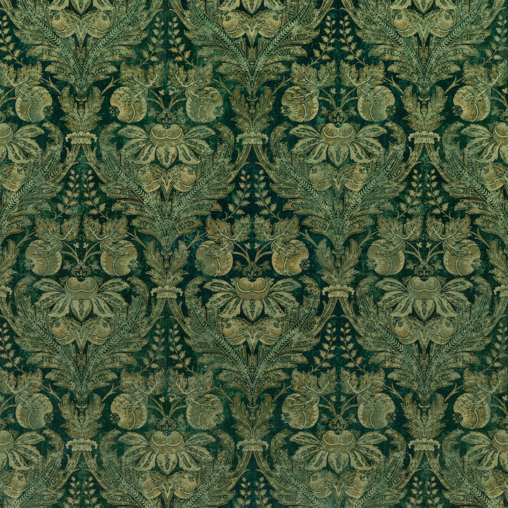 Lapura Velvet Emerald by G P & J Baker Designer Fabric COROMANDEL COTTON - 56%;LINEN - 44% United Kingdom Horizontal: 13.002 and Vertical: 23.246 52.008 - Swanky Fabrics -
