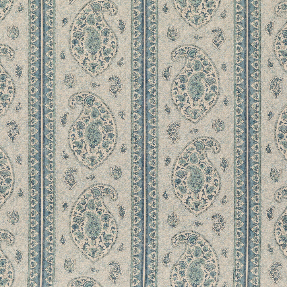 Coromandel Blue by G P & J Baker Designer Fabric COROMANDEL LINEN - 100% United Kingdom Horizontal: 13.593 and Vertical: 24.822 54.372 - Swanky Fabrics -