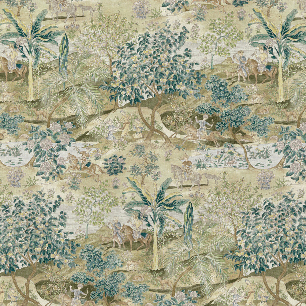 Ramayana Green/Mole by G P & J Baker Fabric G P & J Baker Fabric Ramayana Green/MoleFabric COROMANDEL VISCOSE - 82%;LINEN - 18% United Kingdom </p><p>Repeat: H: 54.372, V: 48.856 54.372 - Fabric Carolina -