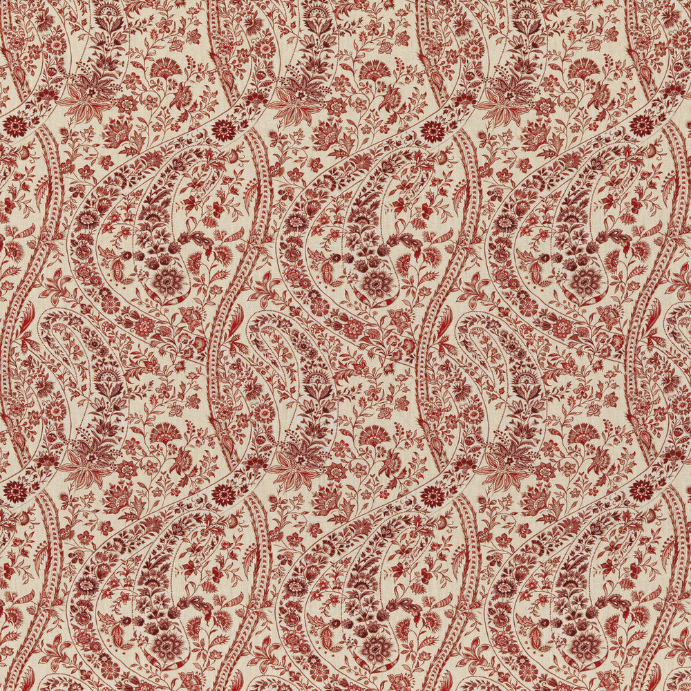 Bukhara Paisley Red by G P & J Baker Fabric G P & J Baker Fabric Bukhara Paisley RedFabric COROMANDEL LINEN - 100% United Kingdom </p><p>Repeat: H: 13.593, V: 23.64 54.372 - Fabric Carolina -