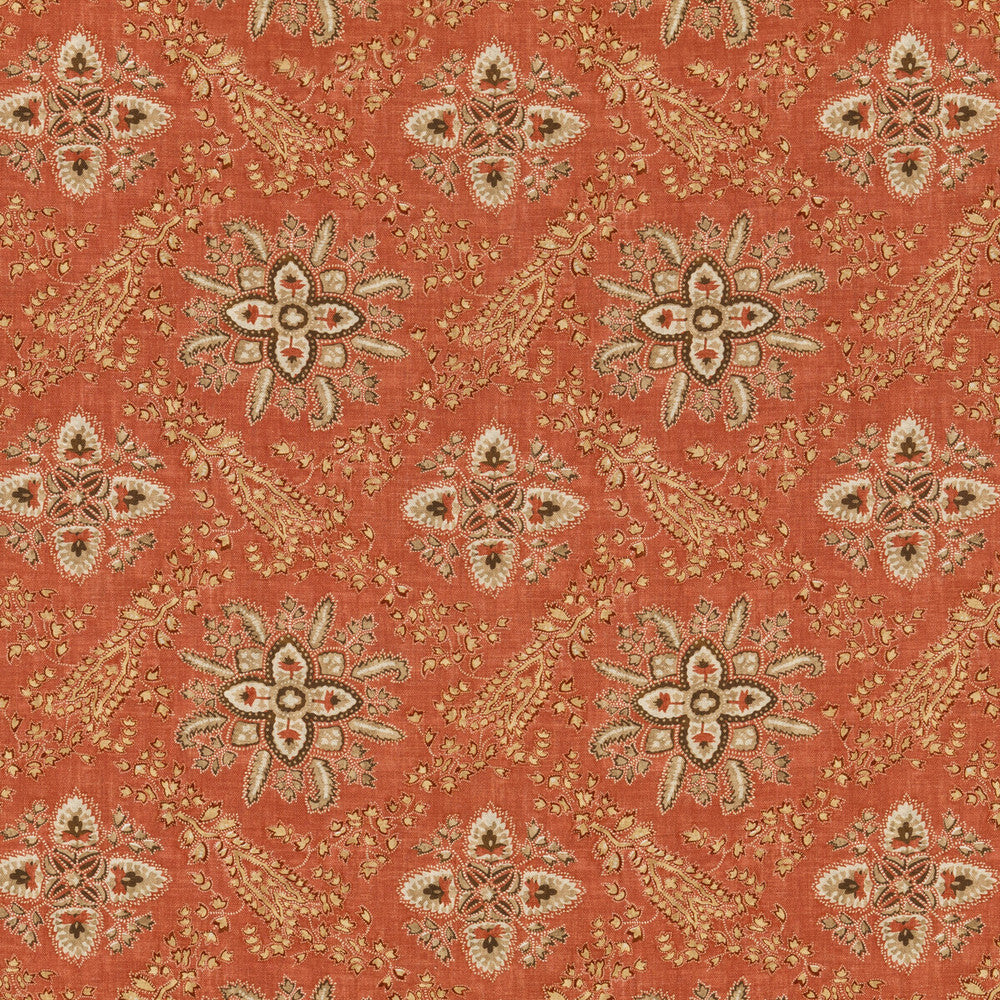 Cashmira Red by G P & J Baker Designer Fabric COROMANDEL VISCOSE - 82%;LINEN - 18% United Kingdom Horizontal: 13.593 and Vertical: 12.608 54.372 - Swanky Fabrics -