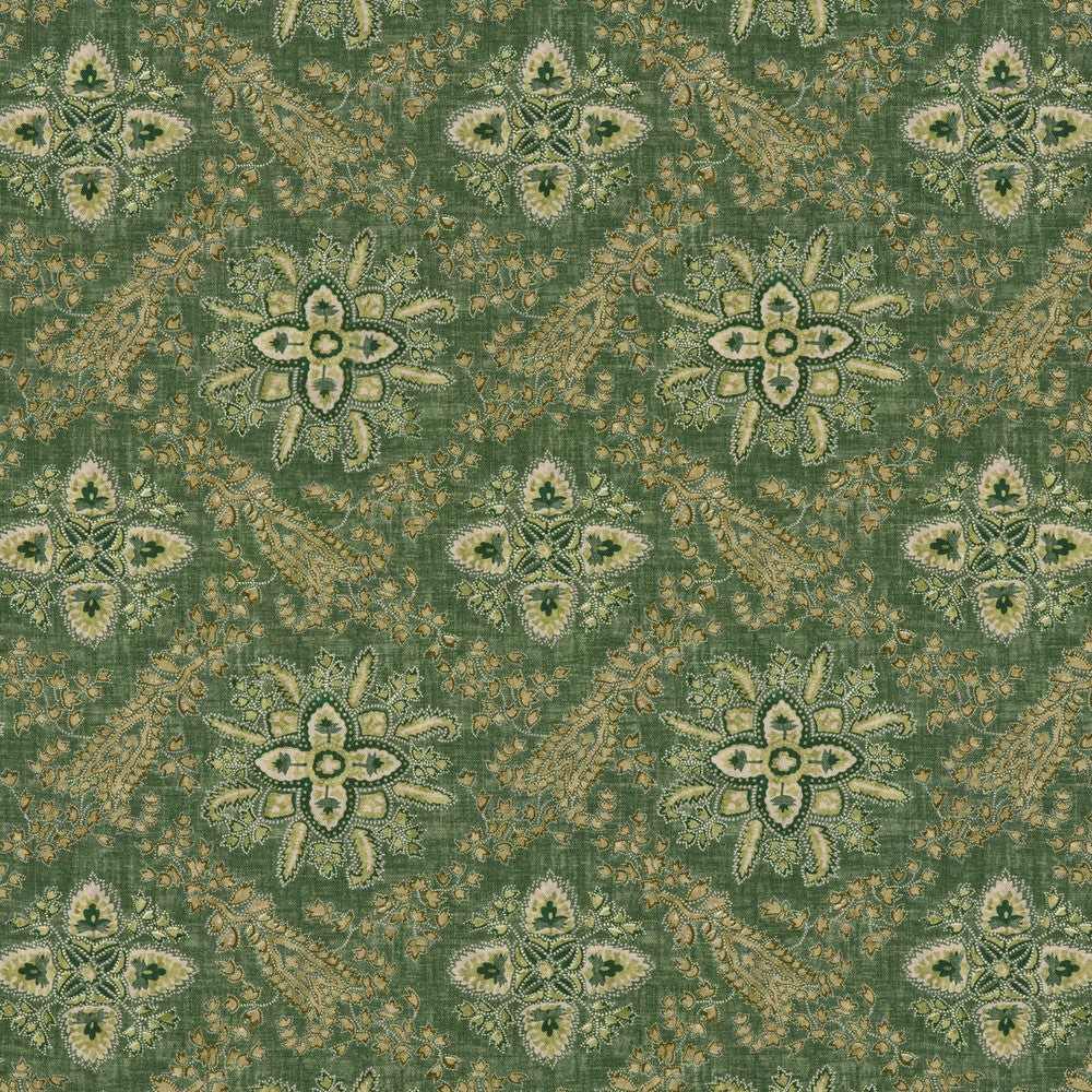 Cashmira Emerald by G P & J Baker Designer Fabric COROMANDEL VISCOSE - 82%;LINEN - 18% United Kingdom Horizontal: 13.593 and Vertical: 12.608 54.372 - Swanky Fabrics -