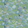 G P & J Baker Fabric Hydrangea Bird (Archive) Emerald/Blue
